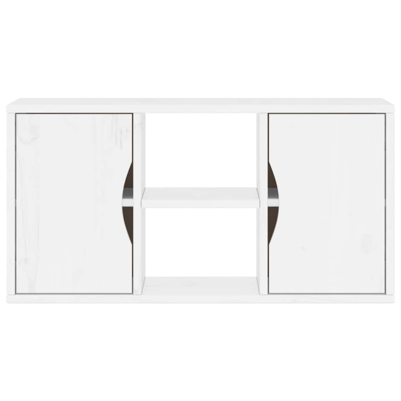 TV-Schrank ODDA Weiß 79x24x40 cm Massivholz Kiefer