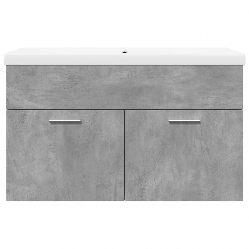 Waschbeckenunterschrank mit Einbaubecken Betongrau