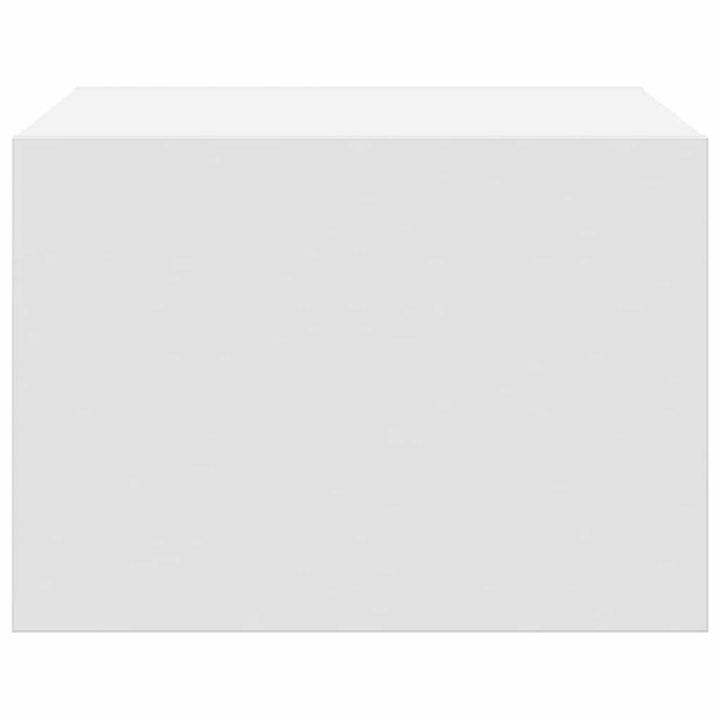 Wand-Nachttische mit LED-Leuchten 2 Stk. Weiß