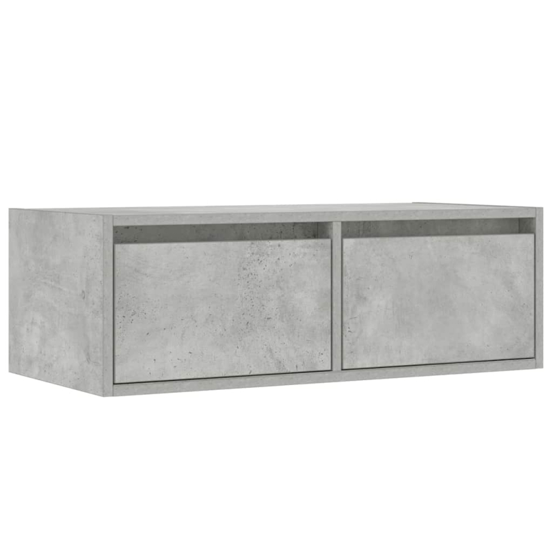 TV-Schrank mit LED-Leuchten Betongrau 75x35,5x25 cm