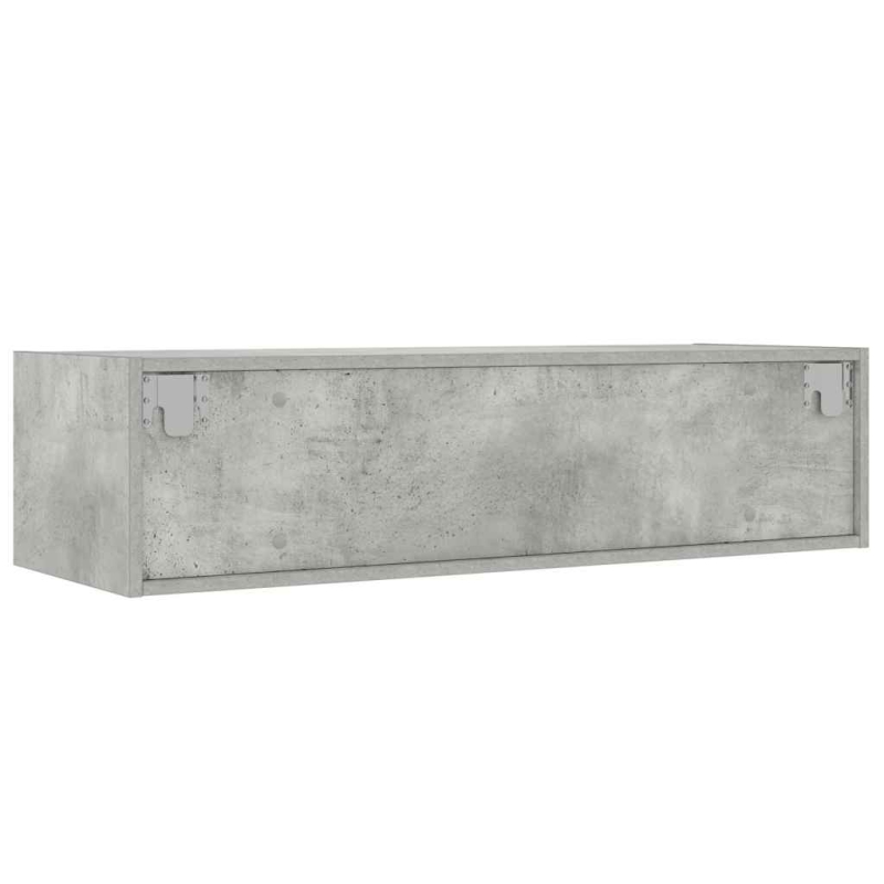 TV-Schrank mit LED-Leuchten Betongrau 100x35,5x25 cm