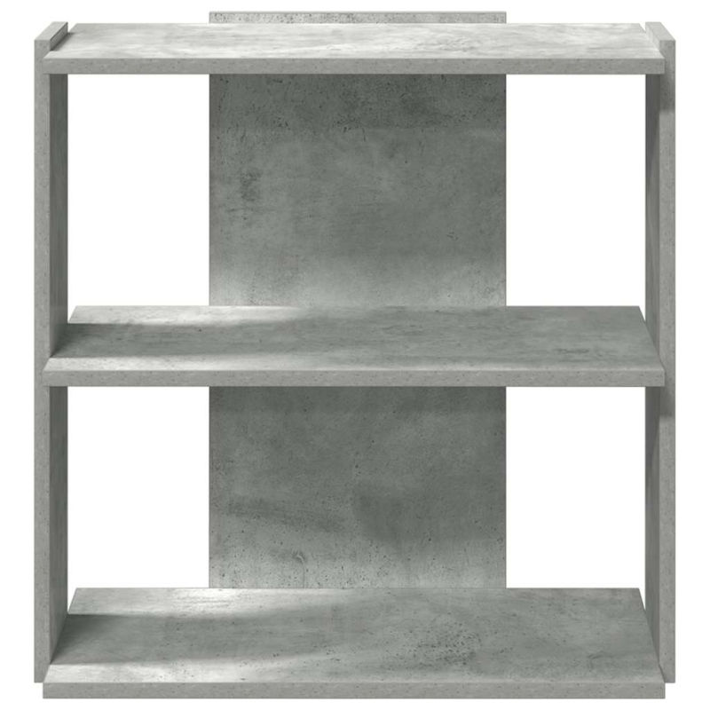 Bücherregal 3 Böden Betongrau 60x30x60 cm Holzwerkstoff