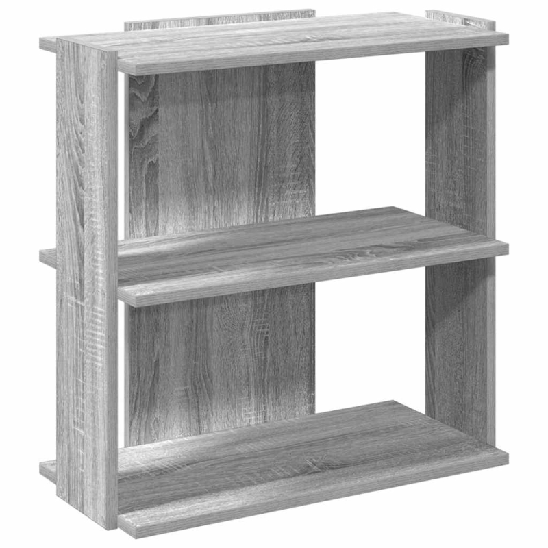 Bücherregal 3 Böden Grau Sonoma 60x30x60 cm Holzwerkstoff