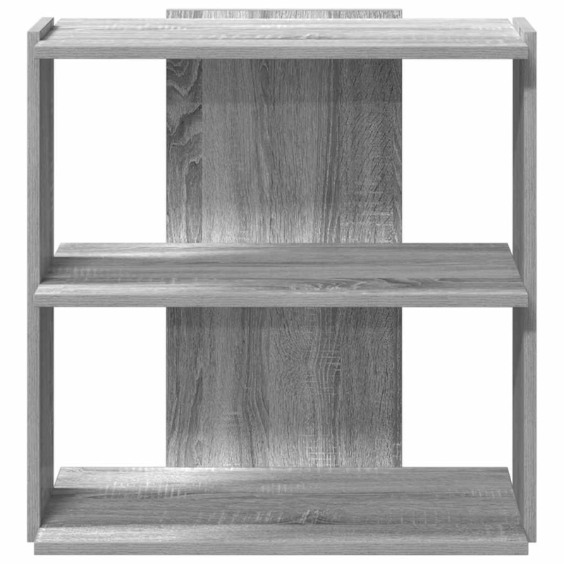 Bücherregal 3 Böden Grau Sonoma 60x30x60 cm Holzwerkstoff