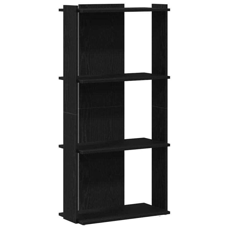 Bücherregal 3 Böden Schwarz 60x30x120 cm Holzwerkstoff