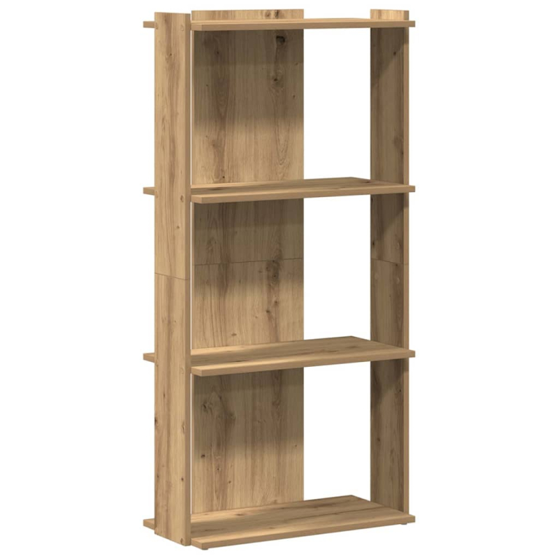 Bücherregal 3 Böden Artisan-Eiche 60x30x120 cm Holzwerkstoff