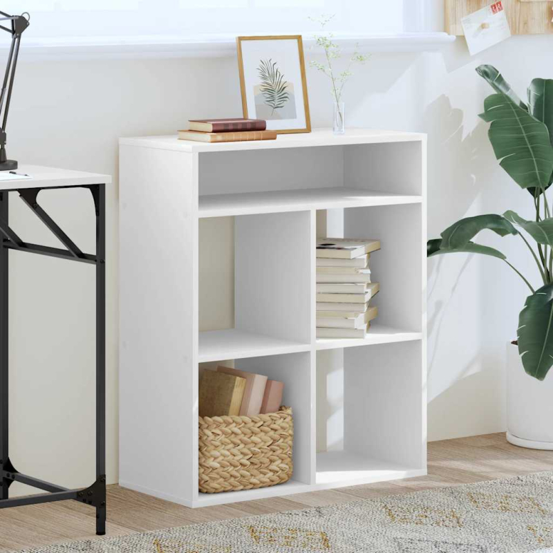 Bücherregal Weiß 66x31x80 cm Holzwerkstoff