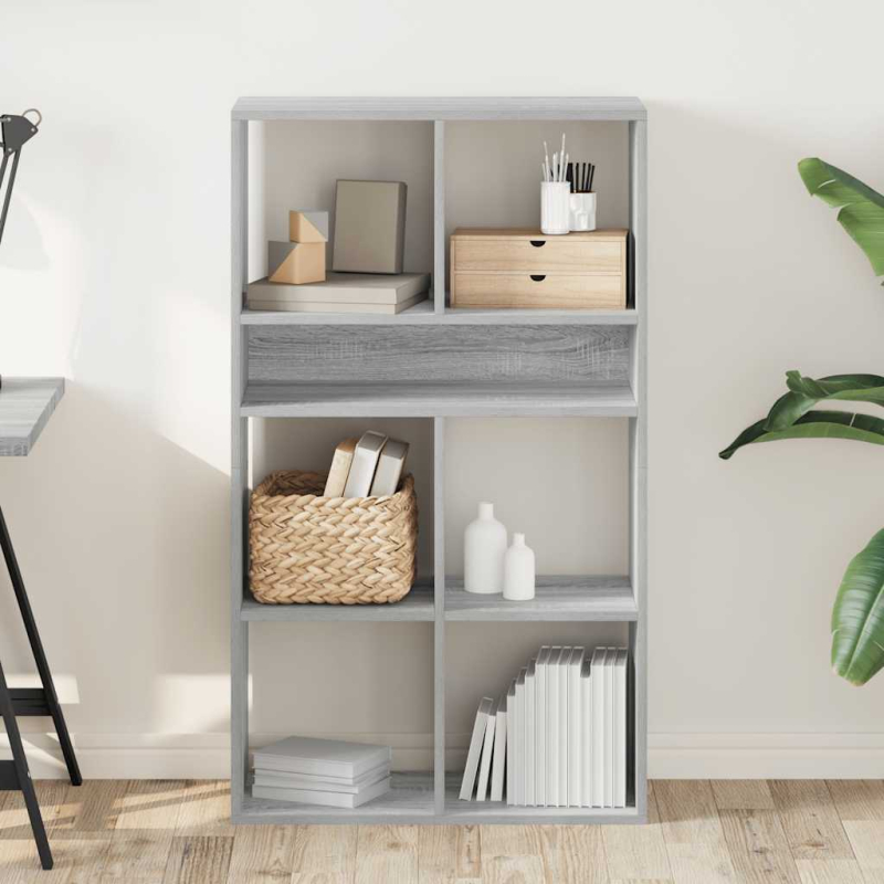 Bücherregal Grau Sonoma 66x31x112 cm Holzwerkstoff