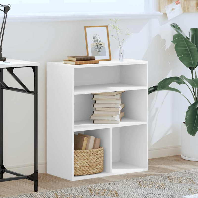 Bücherregal Weiß 60x30x71,5 cm Holzwerkstoff