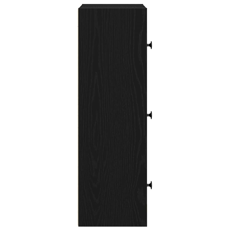 Bücherregal Schwarz Eichen-Optik 40x24x77 cm Holzwerkstoff