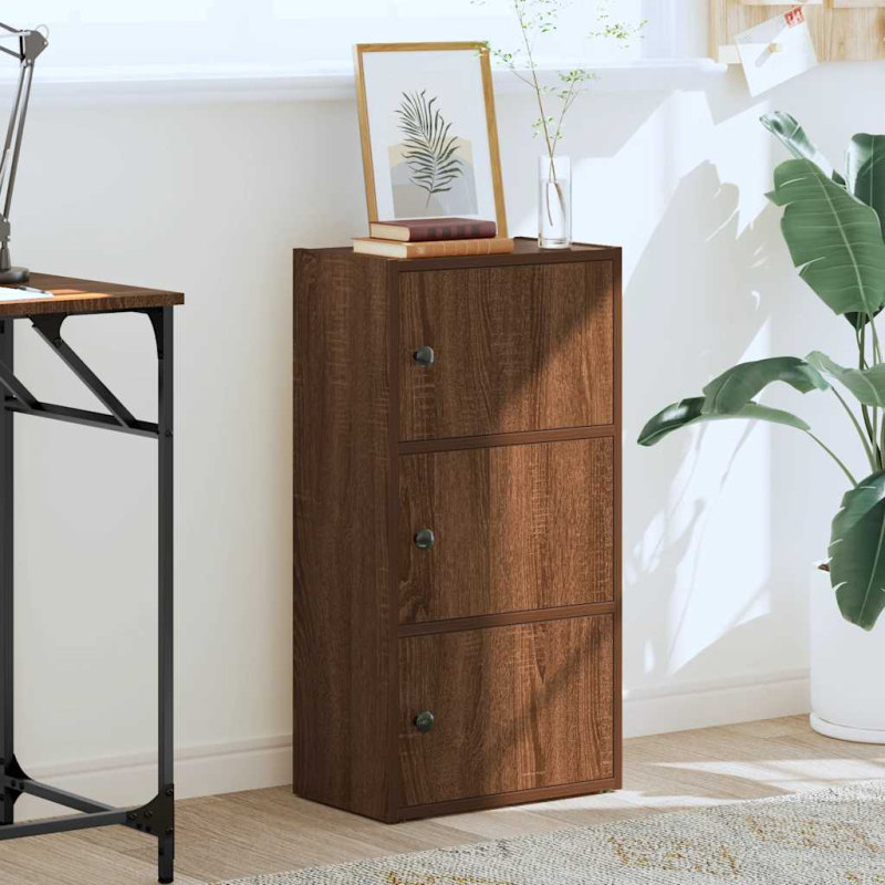Bücherregal Braun Eichen-Optik 40x24x77 cm Holzwerkstoff