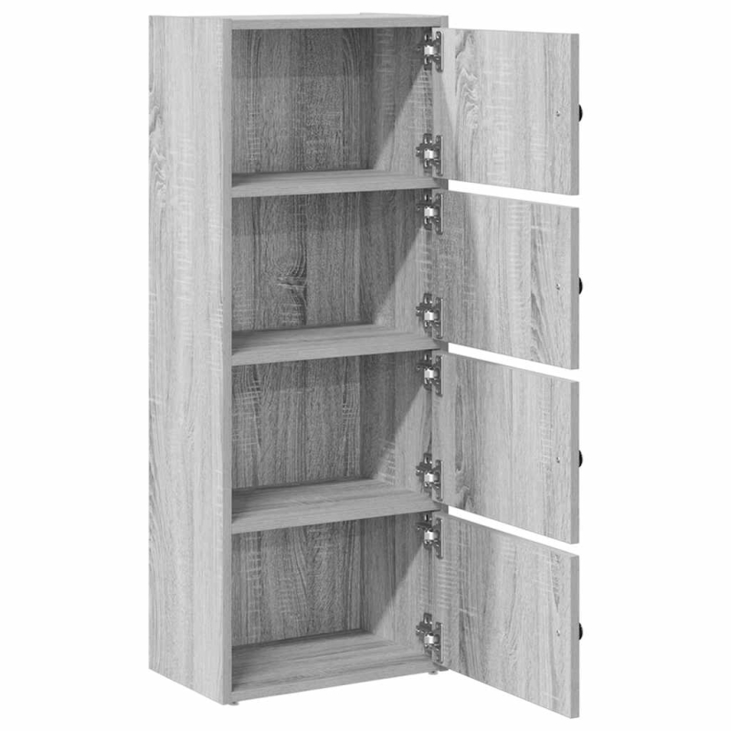 Bücherregal Grau Sonoma 40x24x102 cm Holzwerkstoff