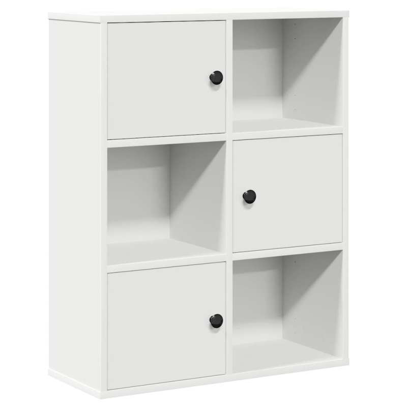 Bücherregal Weiß 60x24x76,5 cm Holzwerkstoff