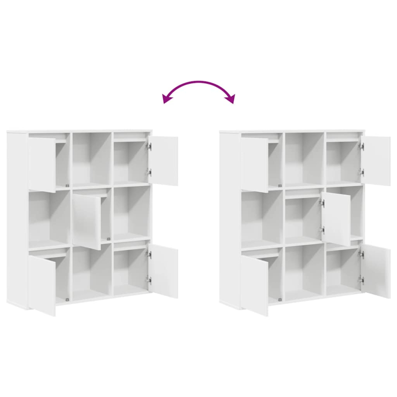 Bücherregal Weiß 89x24x101,5 cm Holzwerkstoff