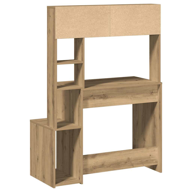 Schreibtisch mit Regal Artisan-Eiche 100x45x140cm Holzwerkstoff