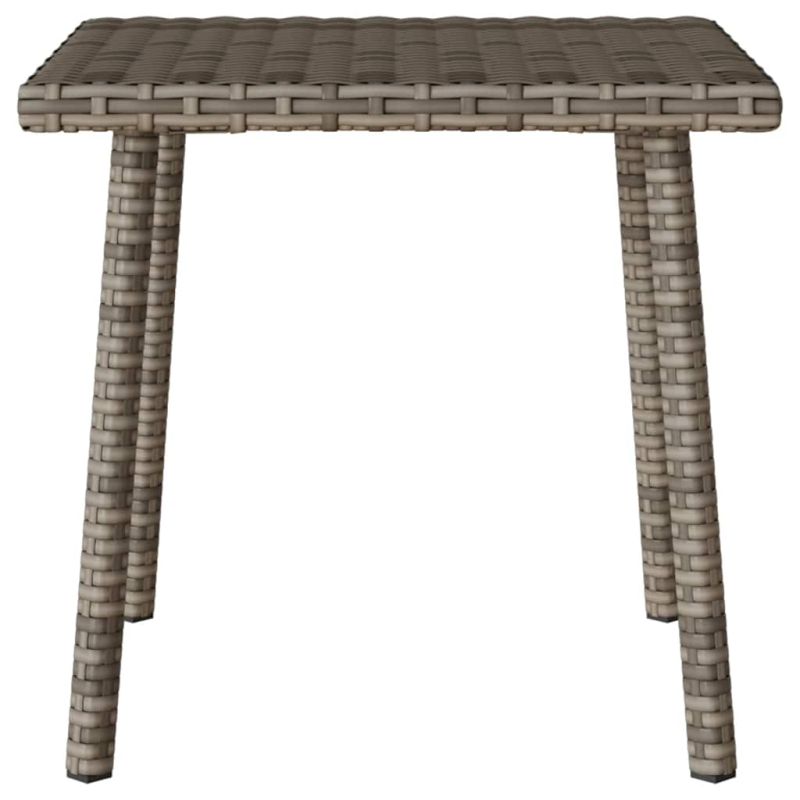 Garten-Couchtisch Rechteckig Grau 40x40x37 cm Poly Rattan