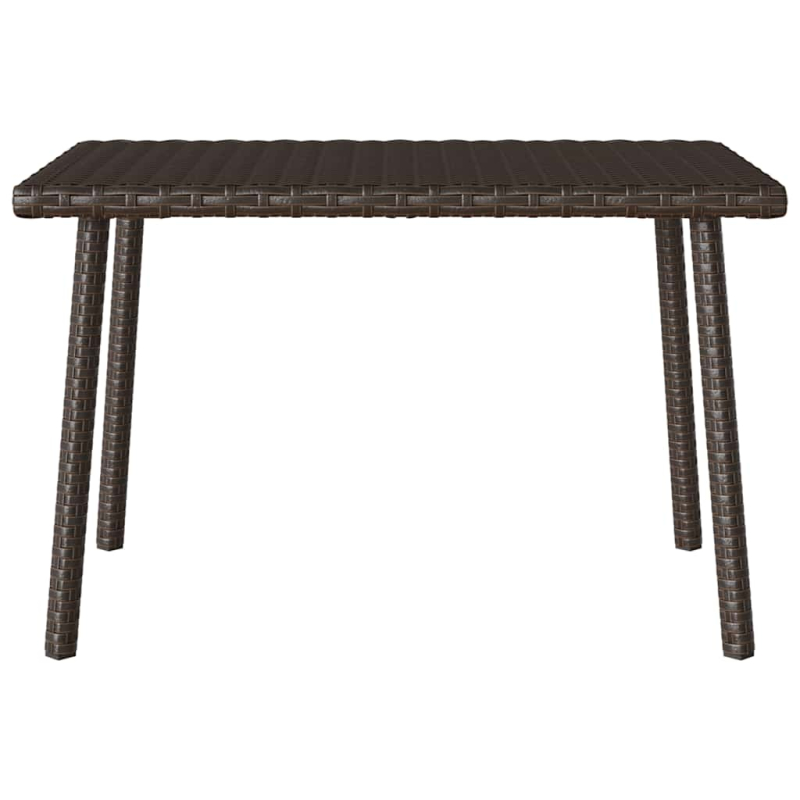 Garten-Couchtisch Rechteckig Braun 60x40x37 cm Poly Rattan