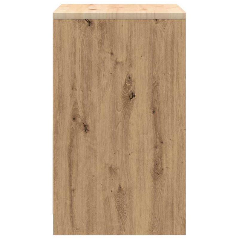 Garagen-Aufbewahrungsschrank Artisan-Eiche Massivholz Kiefer