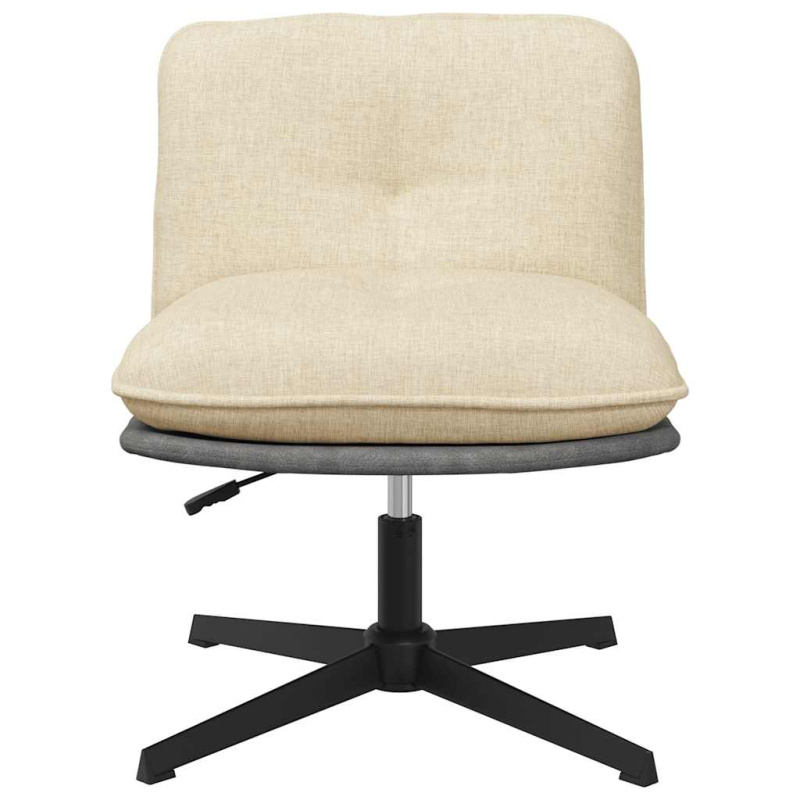 Bürostuhl Drehbar Creme Stoff