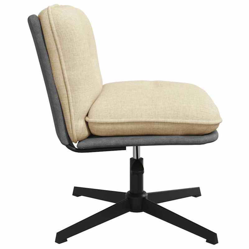 Bürostuhl Drehbar Creme Stoff