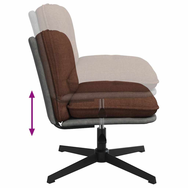 Bürostuhl Drehbar Braun Stoff