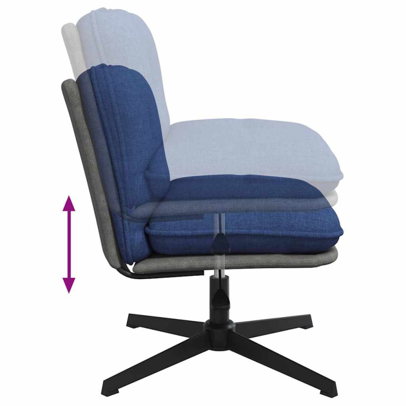 Bürostuhl Drehbar Blau Stoff