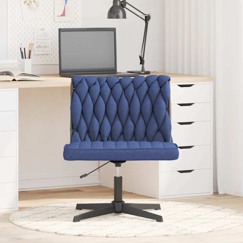 Bürostuhl Drehbar Blau Stoff