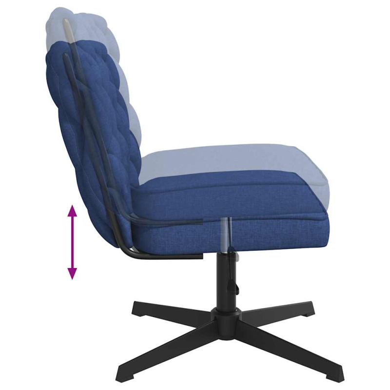 Bürostuhl Drehbar Blau Stoff