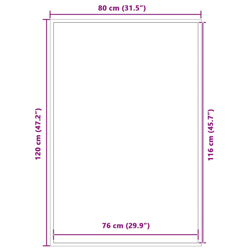 Fußmatte Braun 80x120 cm