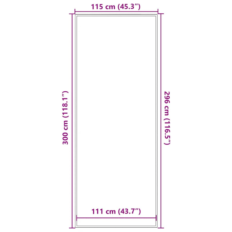 Fußmatte Braun 115x300 cm