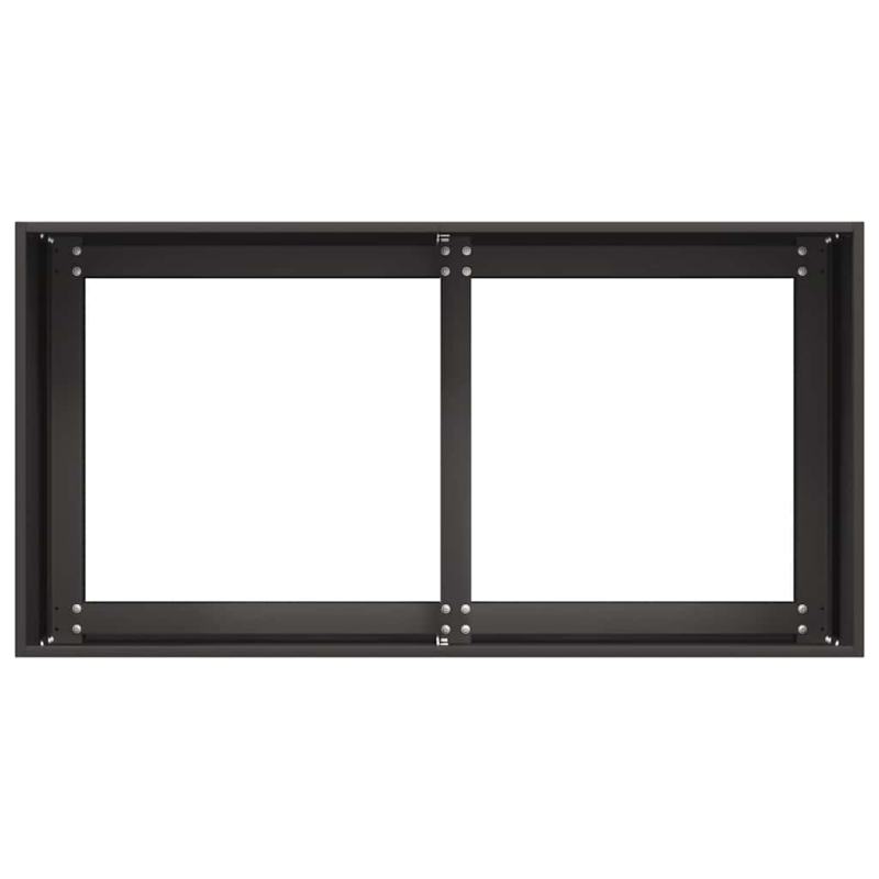 Pflanzkübel Schwarz 80x40x40 cm Kaltgewalzter Stahl