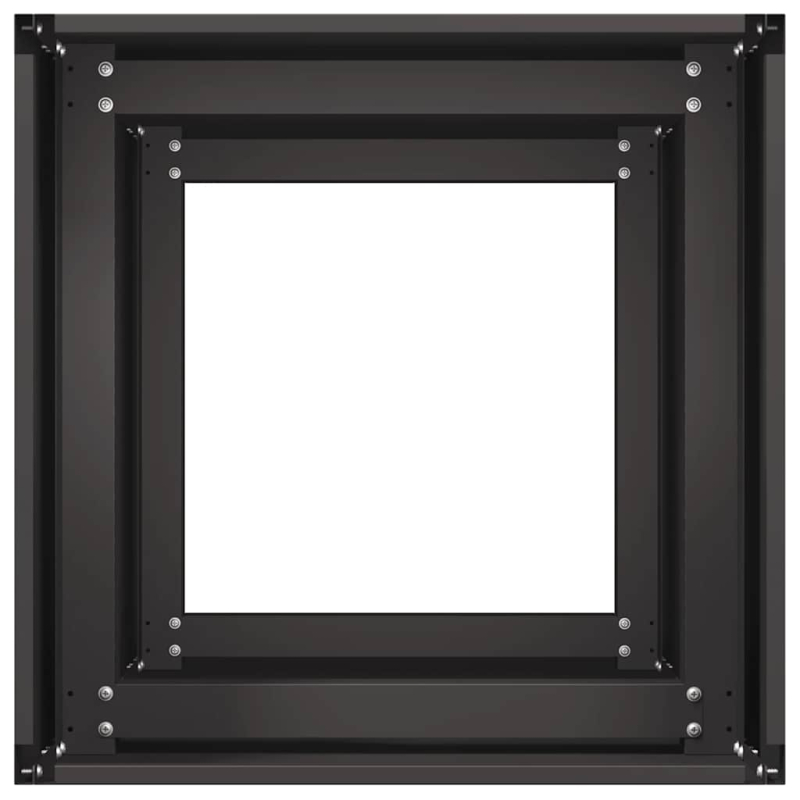 Pflanzkübel Schwarz 40x40x80 cm Kaltgewalzter Stahl