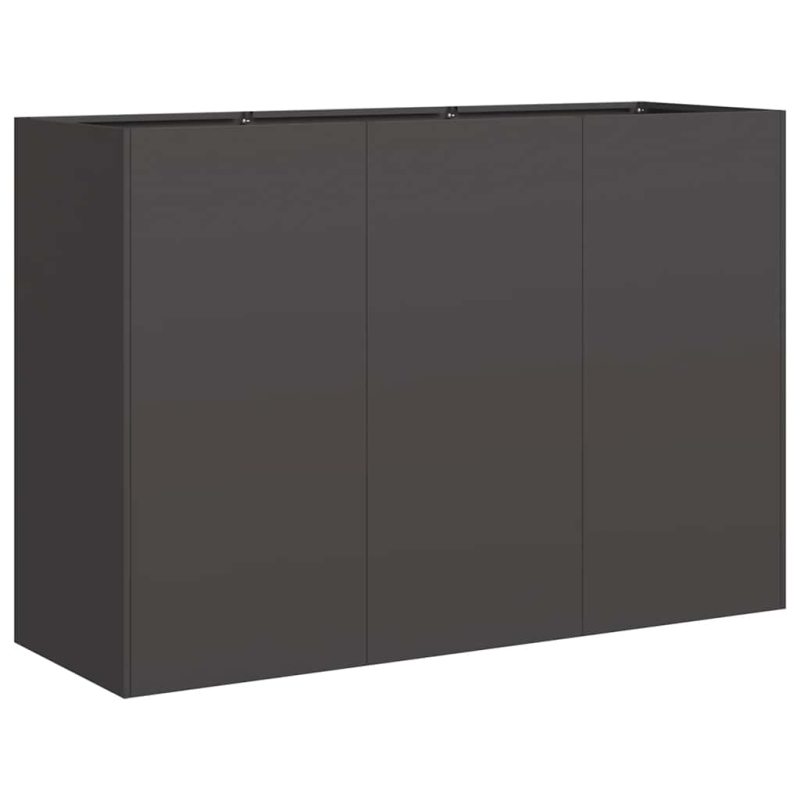 Pflanzkübel Schwarz 120x40x80 cm Kaltgewalzter Stahl