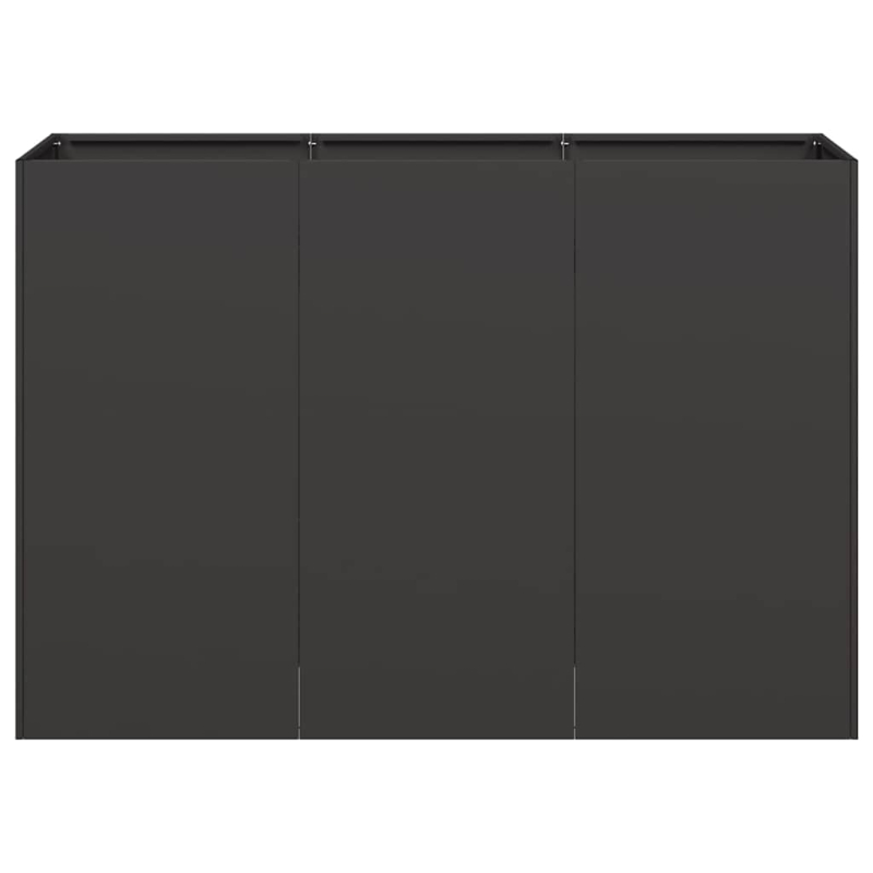 Pflanzkübel Schwarz 120x40x80 cm Kaltgewalzter Stahl