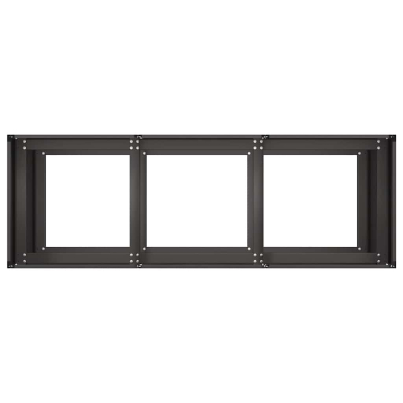Pflanzkübel Schwarz 120x40x80 cm Kaltgewalzter Stahl