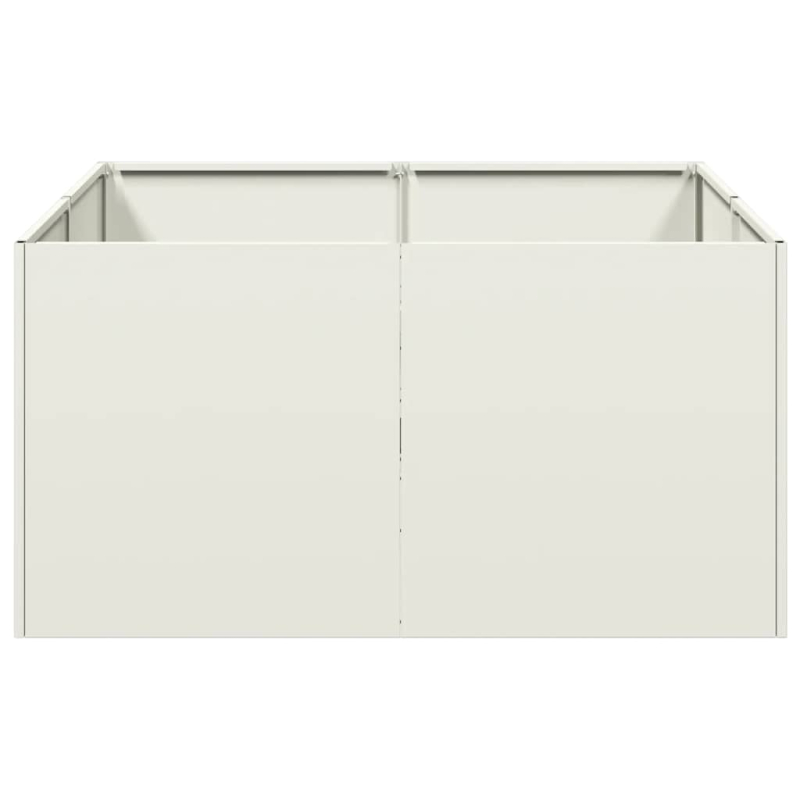 Pflanzkübel Weiß 80x80x40 cm Kaltgewalzter Stahl