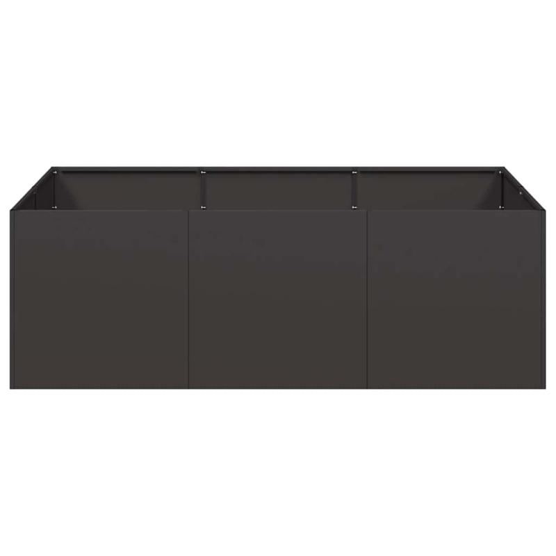 Pflanzkübel Schwarz 120x80x40 cm Stahl