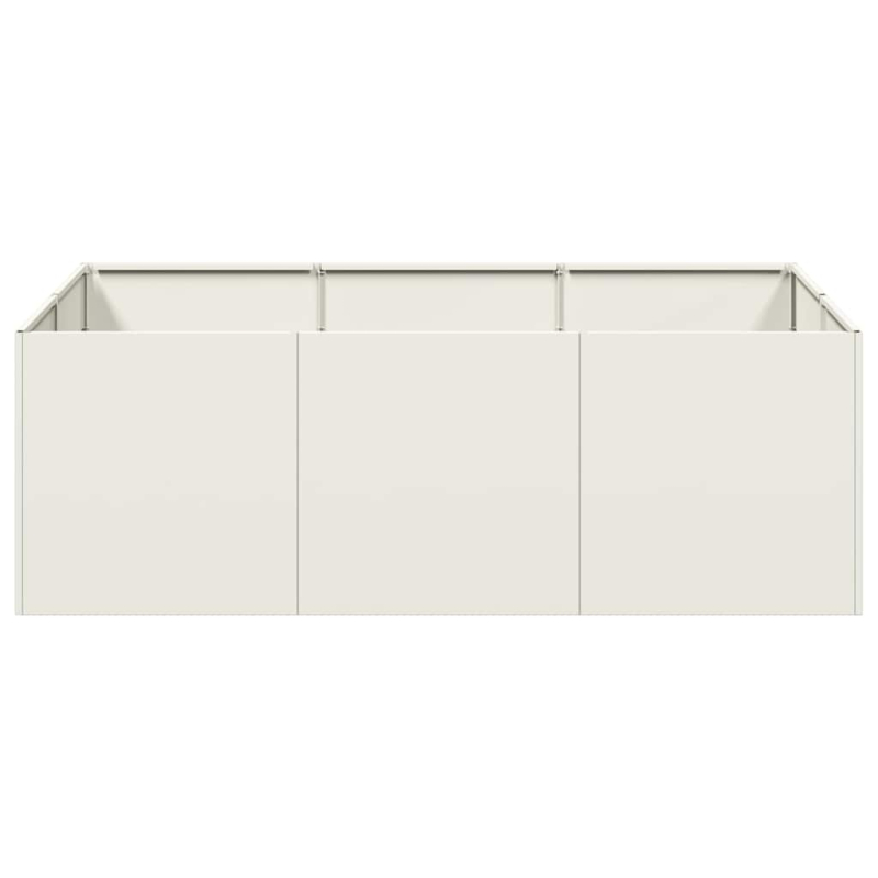 Pflanzkübel Weiß 120x80x40 cm Stahl