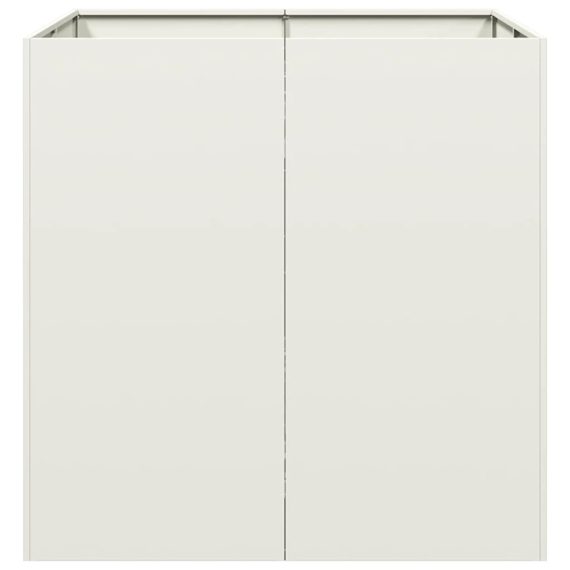 Pflanzgefäß Weiß 80x80x80 cm Stahl