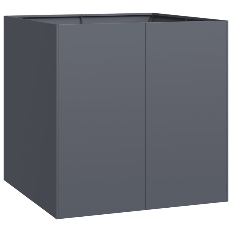 Pflanzgefäß Anthrazit 80x80x80 cm Stahl