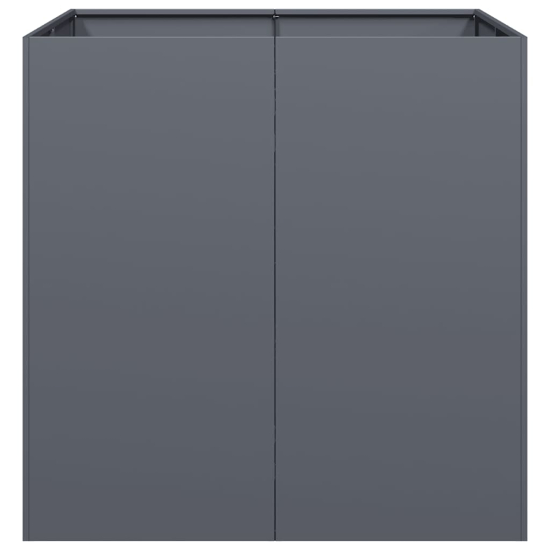 Pflanzgefäß Anthrazit 80x80x80 cm Stahl