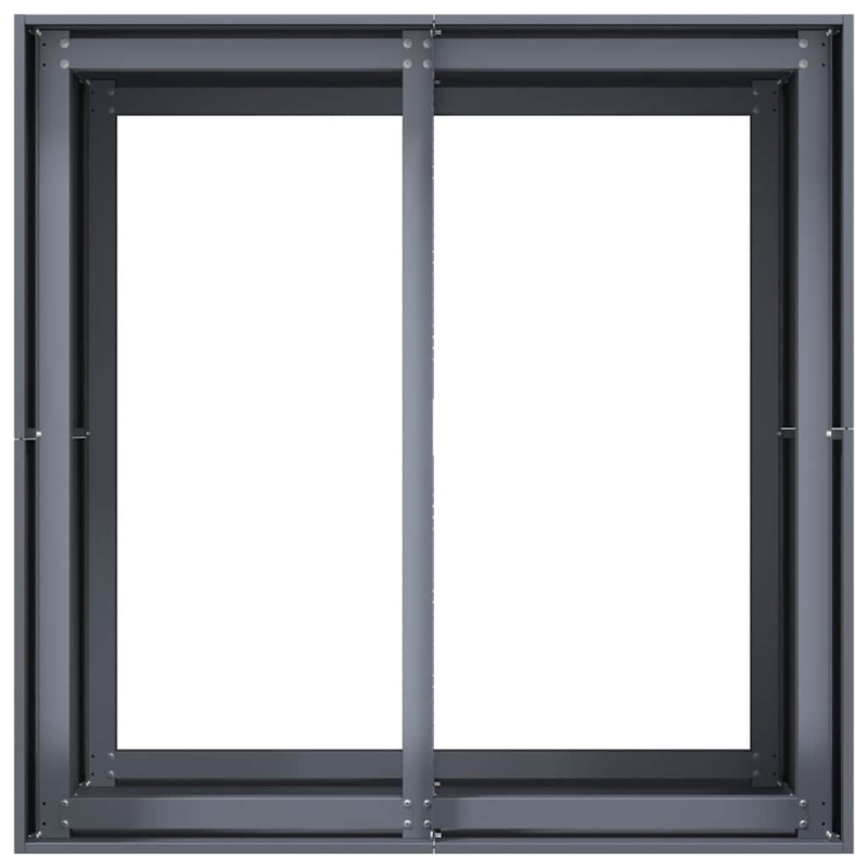 Pflanzgefäß Anthrazit 80x80x80 cm Stahl