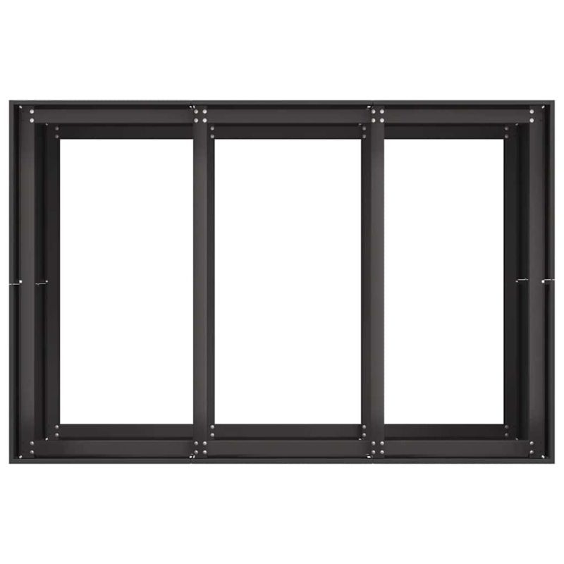 Pflanzkübel Schwarz 120x80x80 cm Stahl