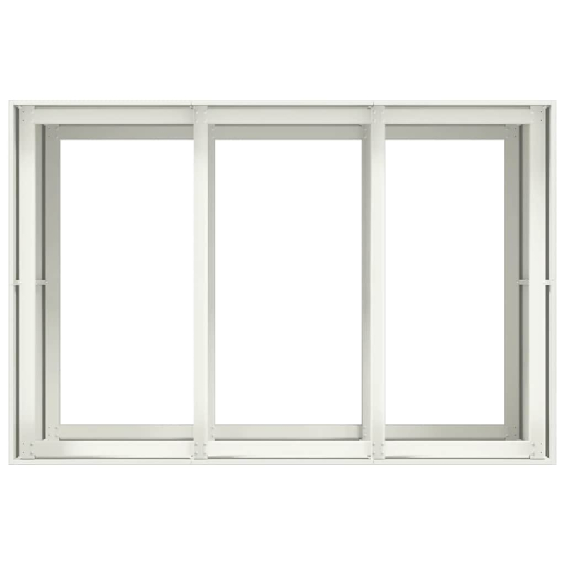 Pflanzgefäß Weiß 120x80x80 cm Stahl