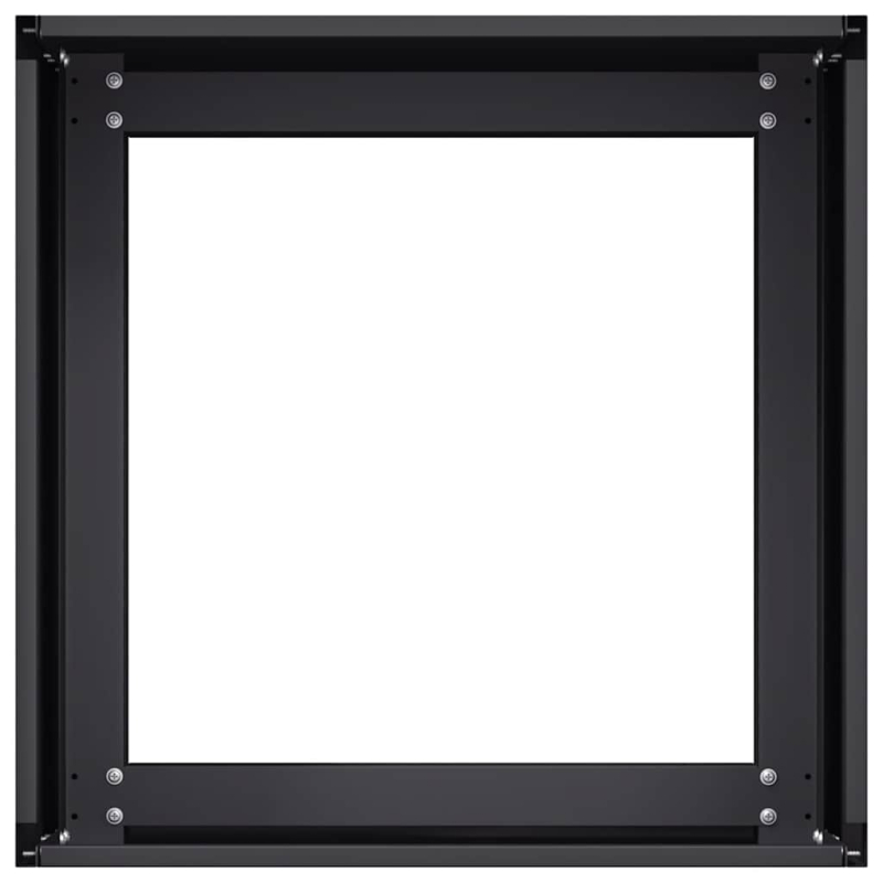 Pflanzkübel Schwarz 40x40x30 cm Stahl