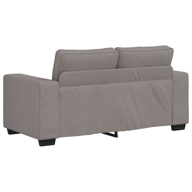 2-tlg. Sofagarnitur mit Kissen Taupe Stoff