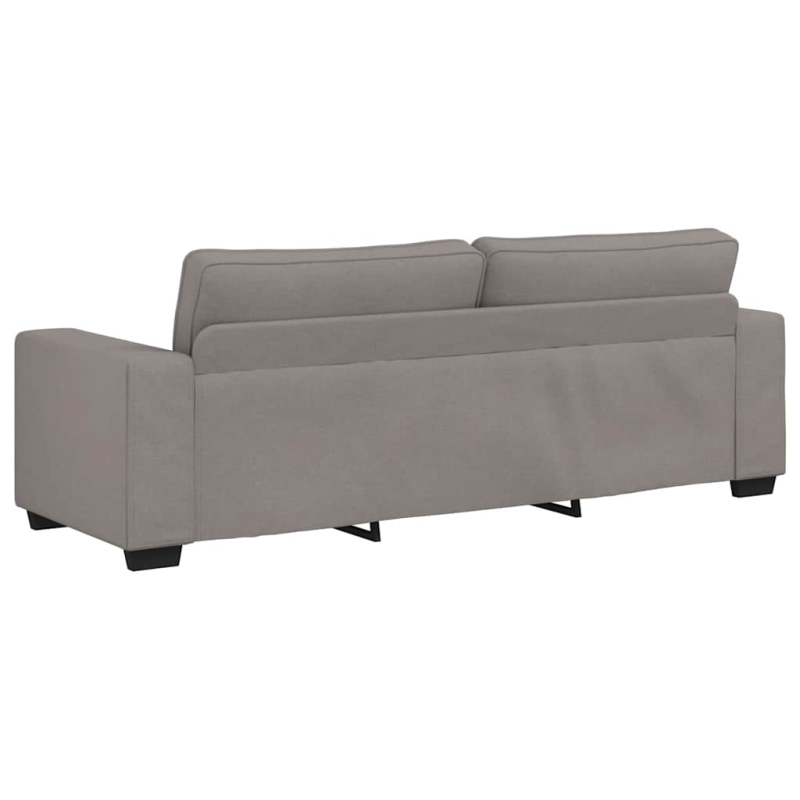 2-tlg. Sofagarnitur mit Kissen Taupe Stoff