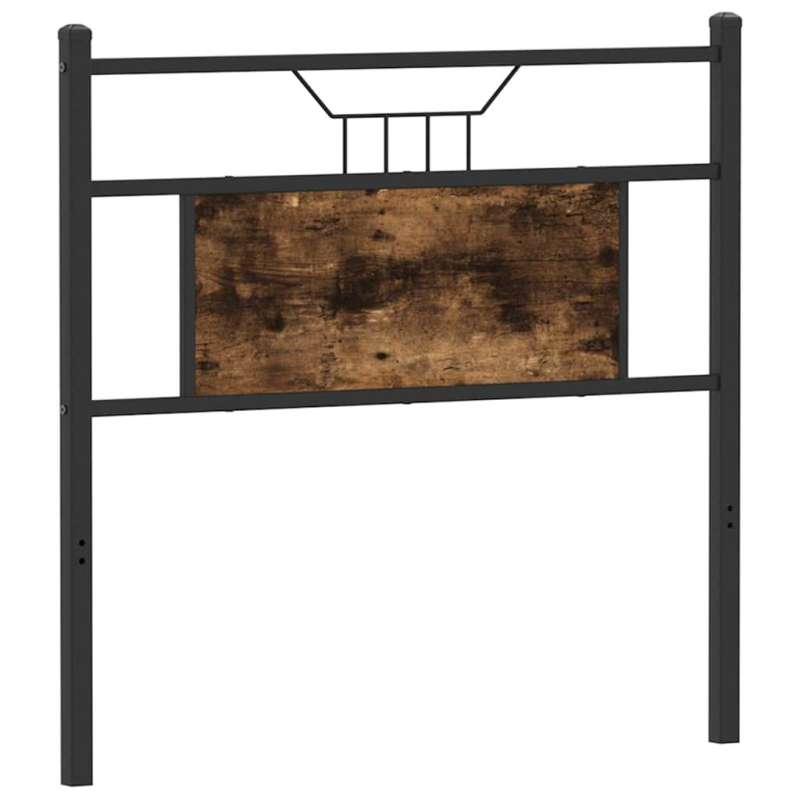 Kopfteil Räuchereiche 75 cm Holzwerkstoff und Stahl