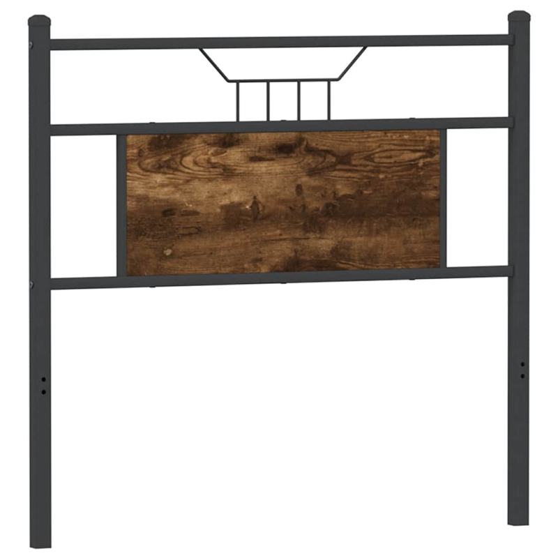 Kopfteil Räuchereiche 75 cm Holzwerkstoff und Stahl