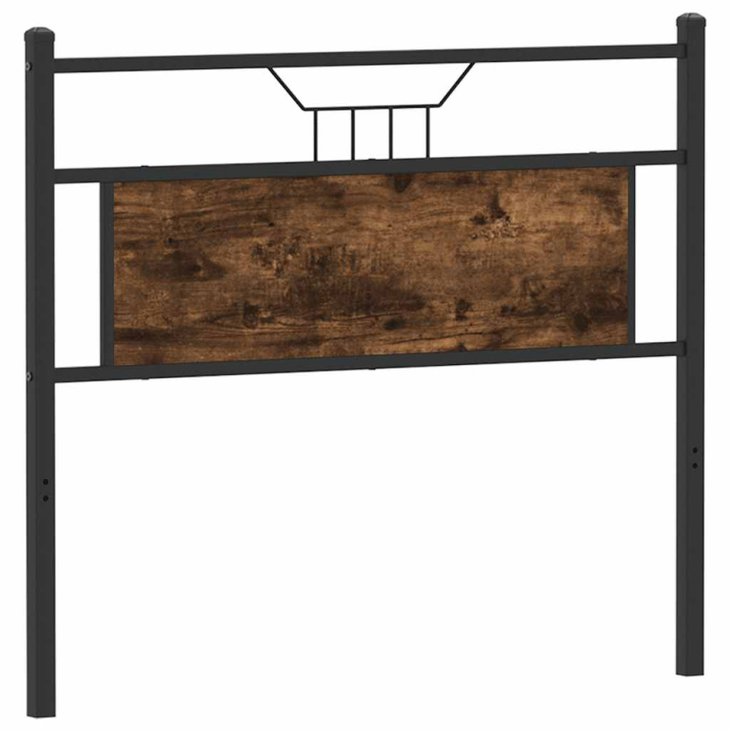 Kopfteil Räuchereiche 100 cm Holzwerkstoff und Stahl